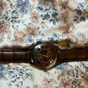 🔥RARE NOS Vintage Roamer ST96 Swiss Mechanical Men's Watch brown dial beautiful